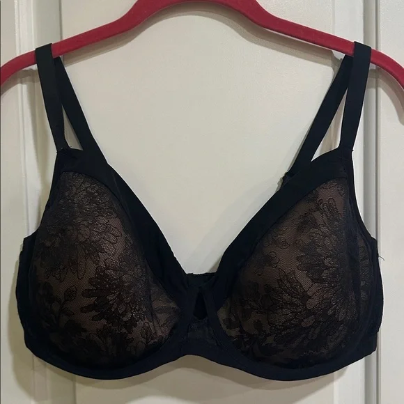 Soma Lightest Lift Perfect Coverage Bra 38DDD‎ Black Lace Underwire - Picture 2 of 16
